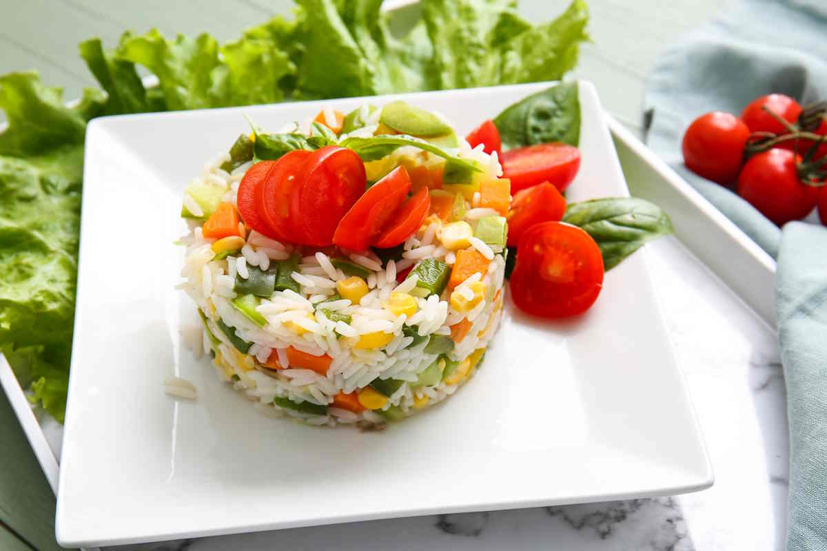 Ensalada de arroz vegetal