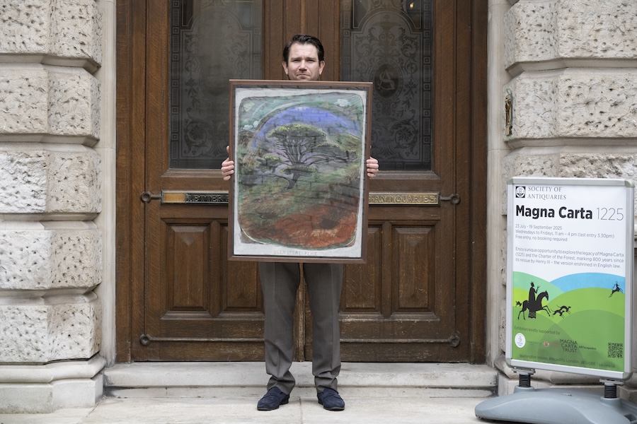 Painting of Scotland’s oldest wild Scots pine puts plight of unique pinewoods in spotlight
