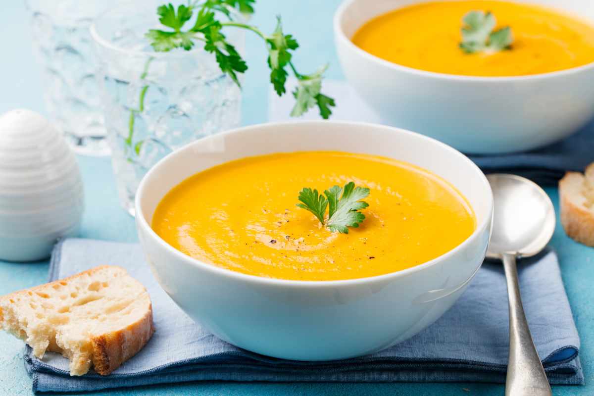 sopa de crema de calabaza