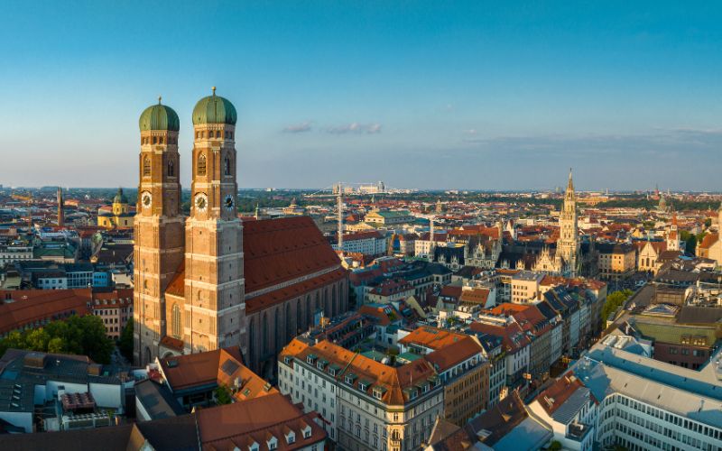 vista aérea de munich alemania