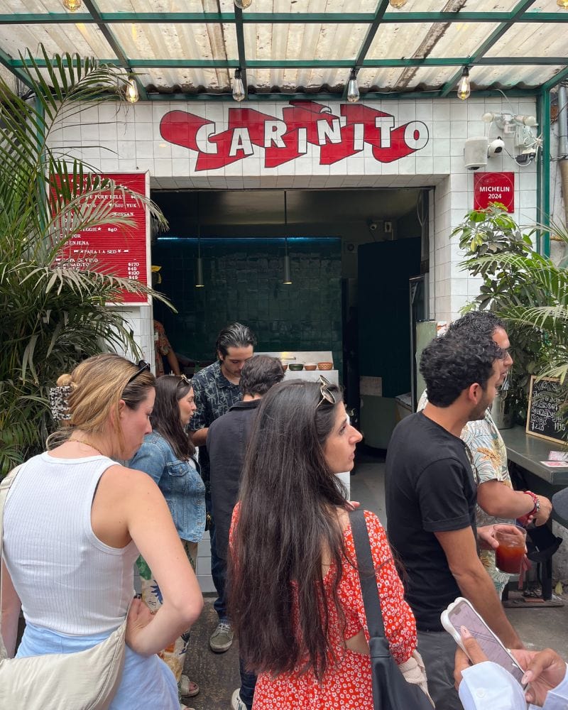 la fila afuera de Cariñito Tacos Ciudad de México