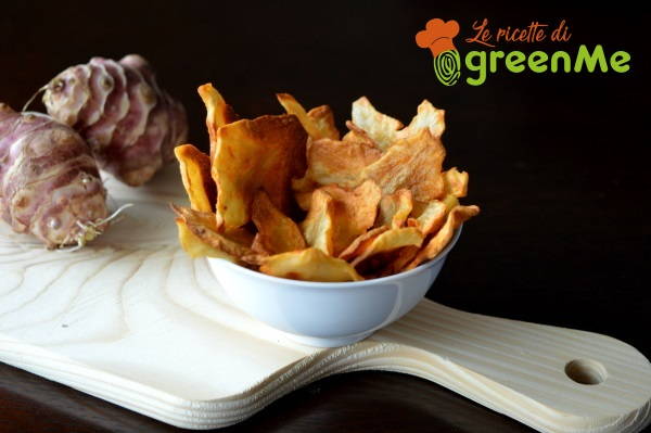 Chips de alcachofa de Jerusalén