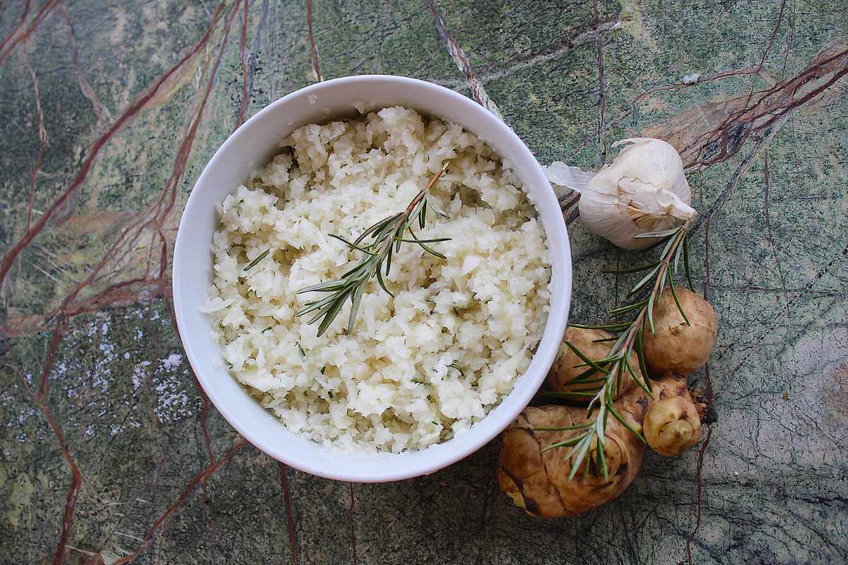 Ensalada de alcachofas de Jerusalén