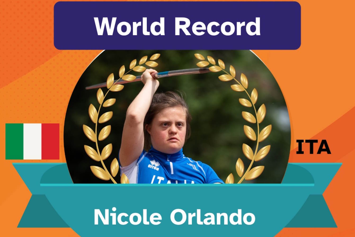 nicole orlando record del mondo giochi sindrome di down