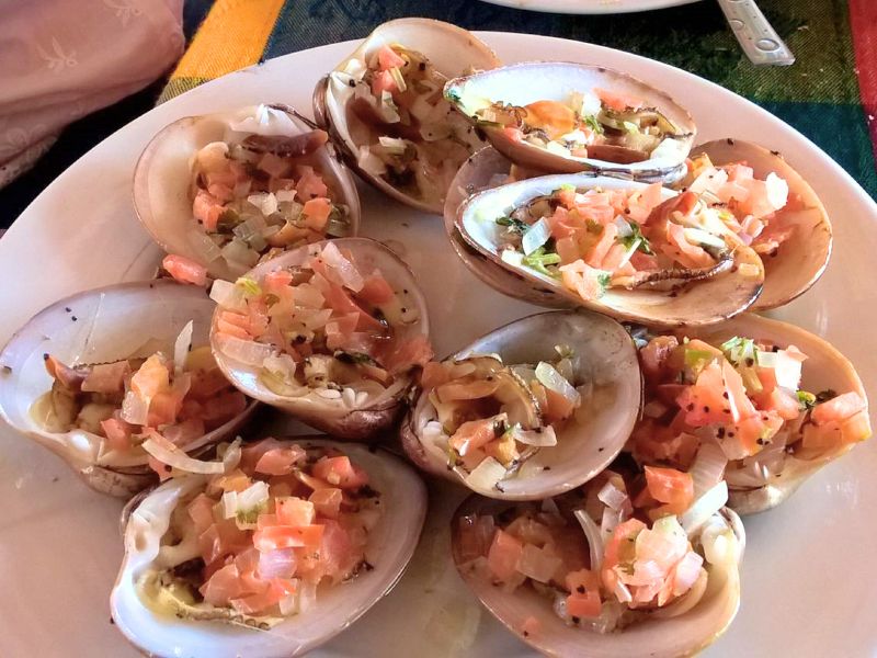 plato de almejas chocolatas o almejas con chocolate mexicano