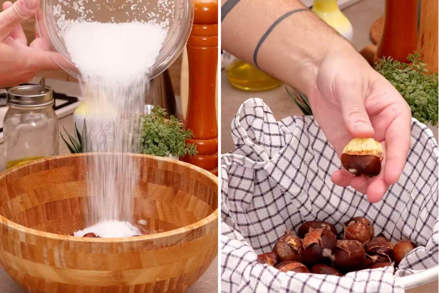 Castañas perfectas en la airfryer: el secreto de la sal y el paño húmedo que nunca nadie te contó