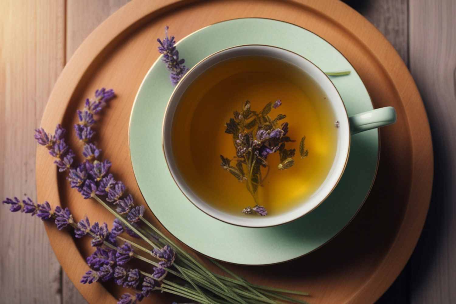 Bebida caliente de lavanda