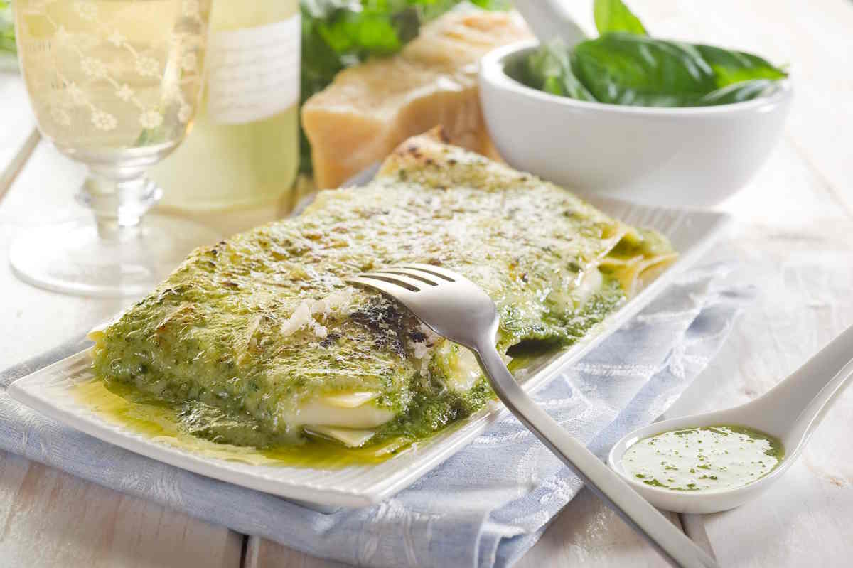lasaña con pesto