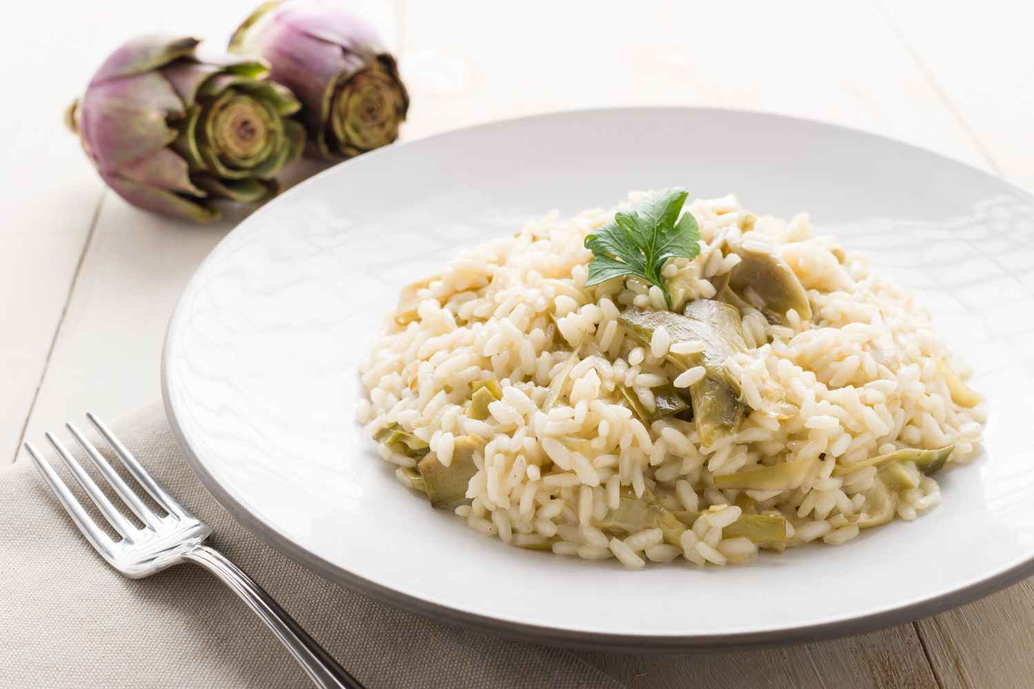 risotto de alcachofas