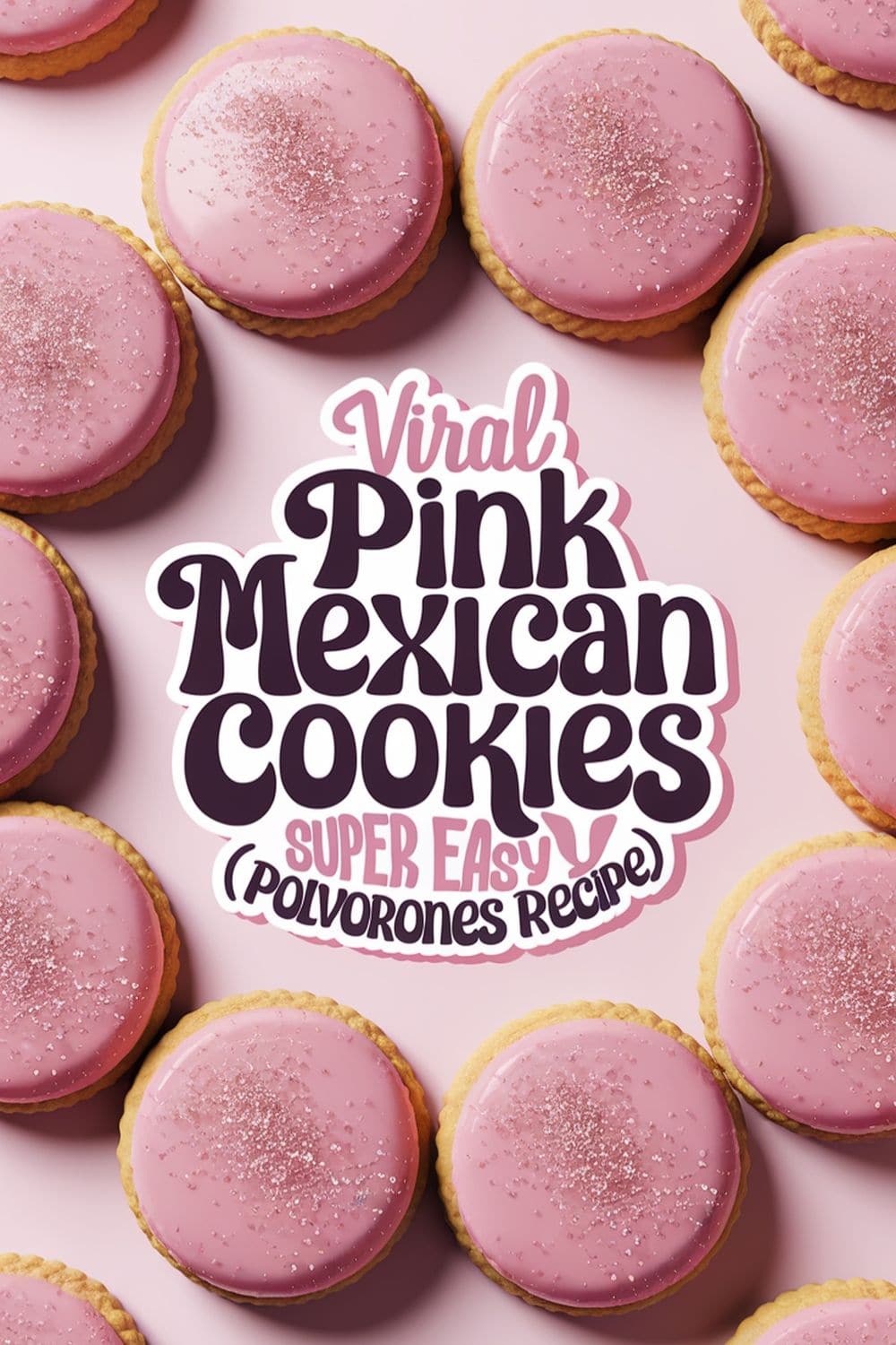 polvorones rosas pink mexican cookies recipe PIN