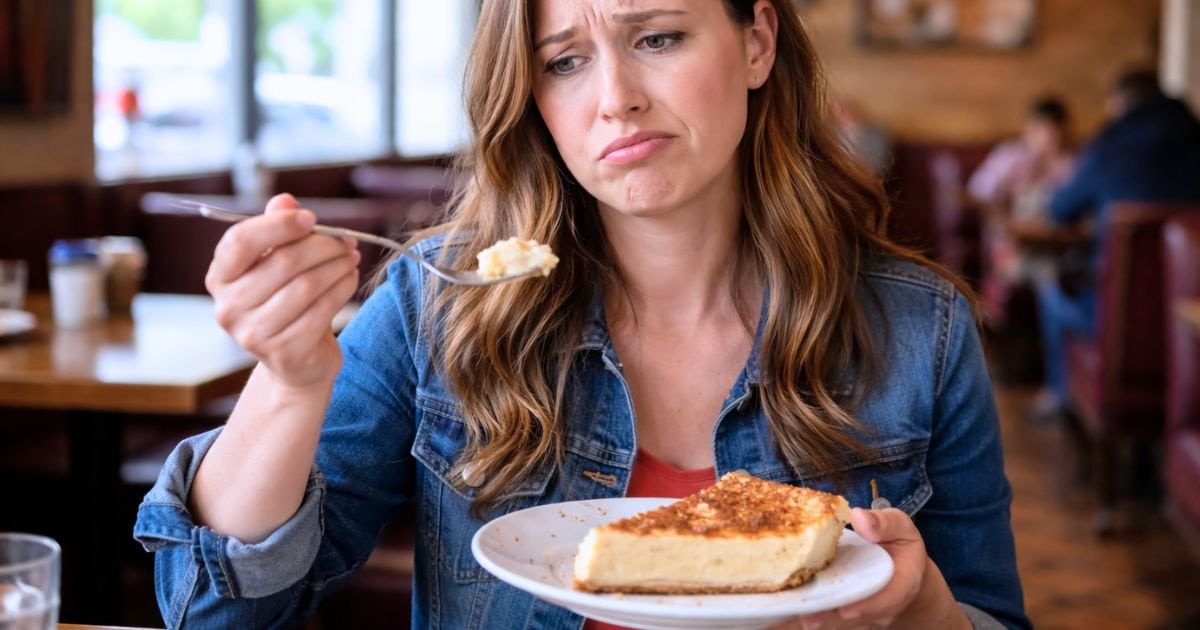woman not enjoying her food