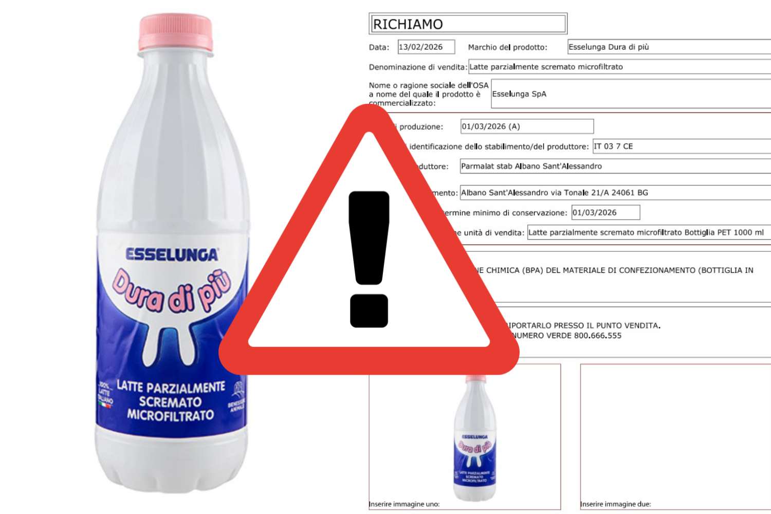 richiamo latte esselunga