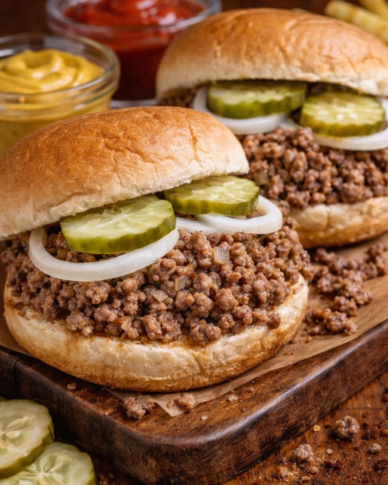 sándwich de carne suelta 