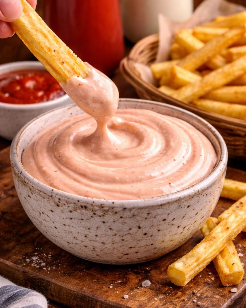 salsa para freír (katsup mezclado con mayonesa)