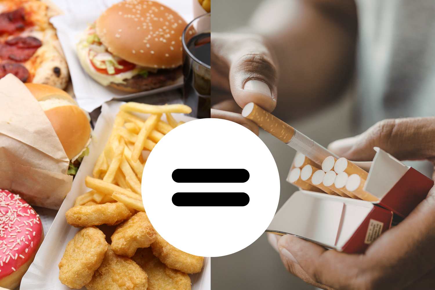 cibi ultraprocessati sigarette