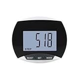 Podómetro digital 3D, mini podómetro portátil de monitoreo diario con CILP, monitor de objetivo diario para deportes, fitness y entrenamiento, para hombres y mujeres mayores