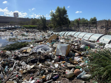 Secuelas de las inundaciones - Río Tijuana