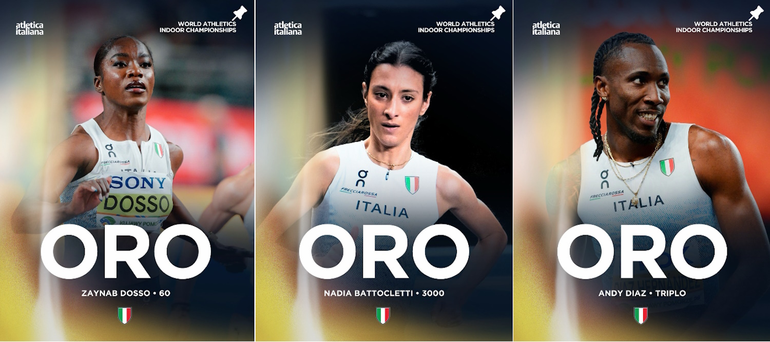 20 y 21 de marzo, época dorada del atletismo italiano, tres oros inolvidables en el Campeonato del Mundo Indoor de Torun