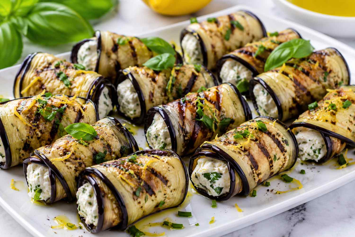 rollitos de berenjena