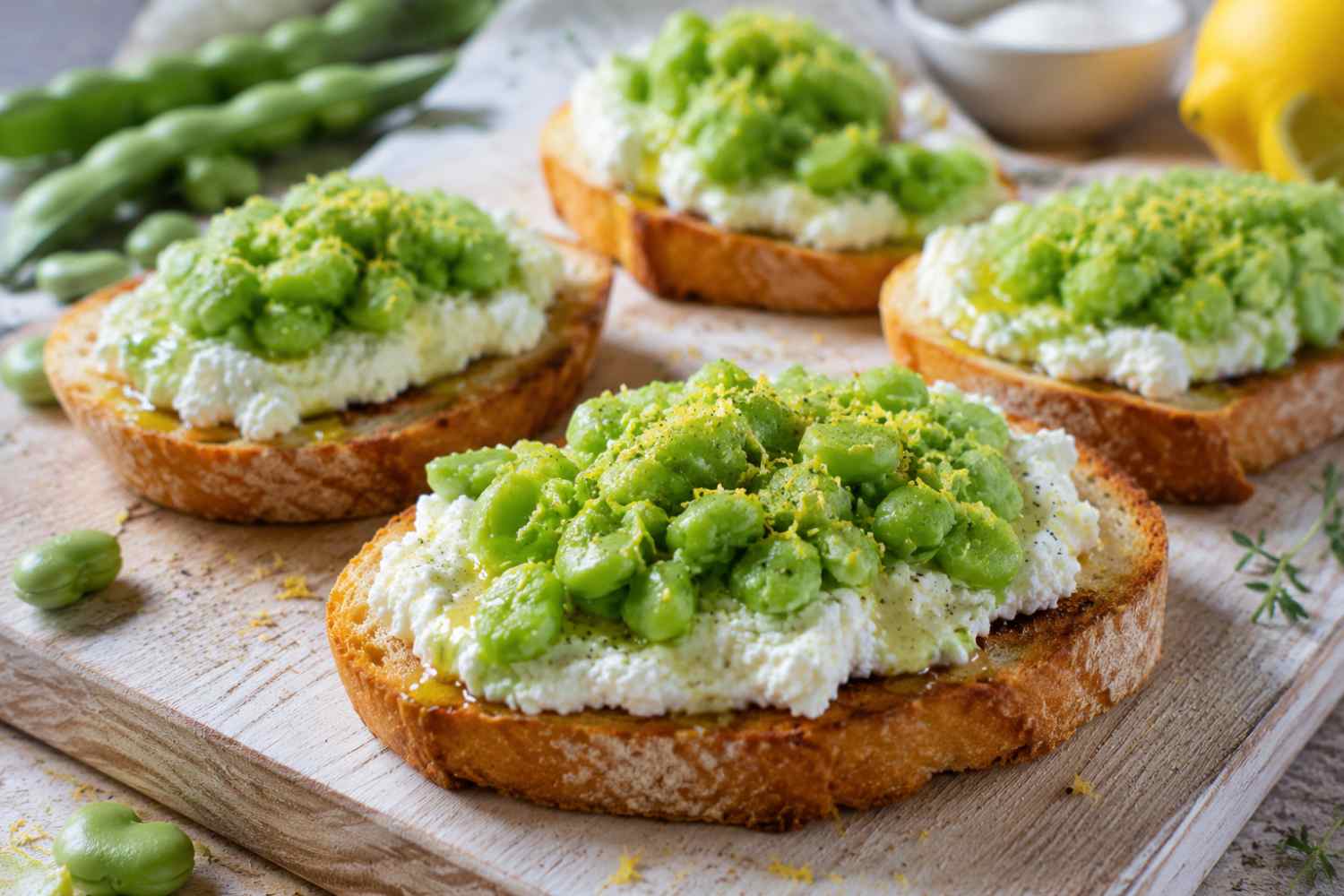bruschetta de habas