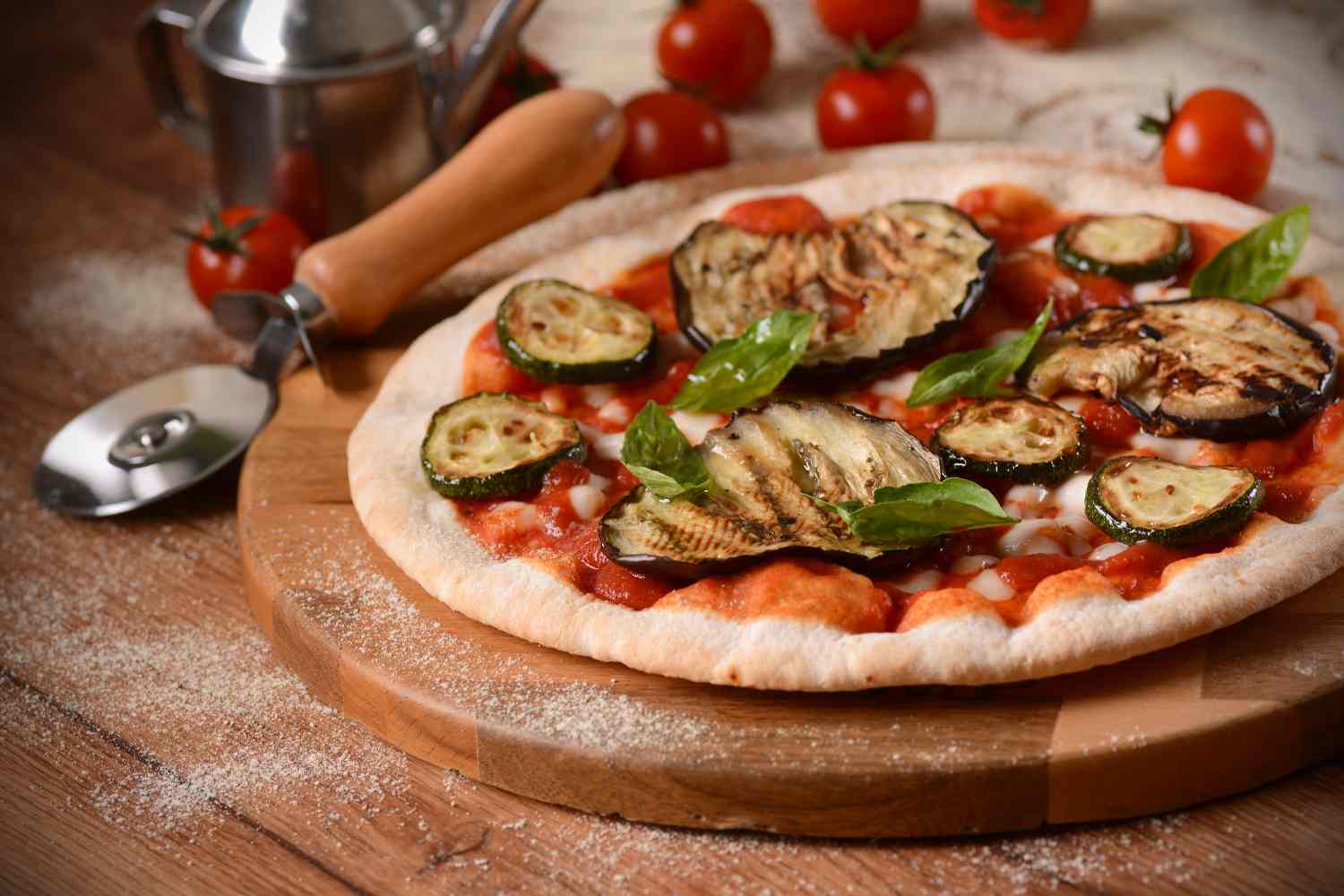 Pizza de verduras a la parrilla