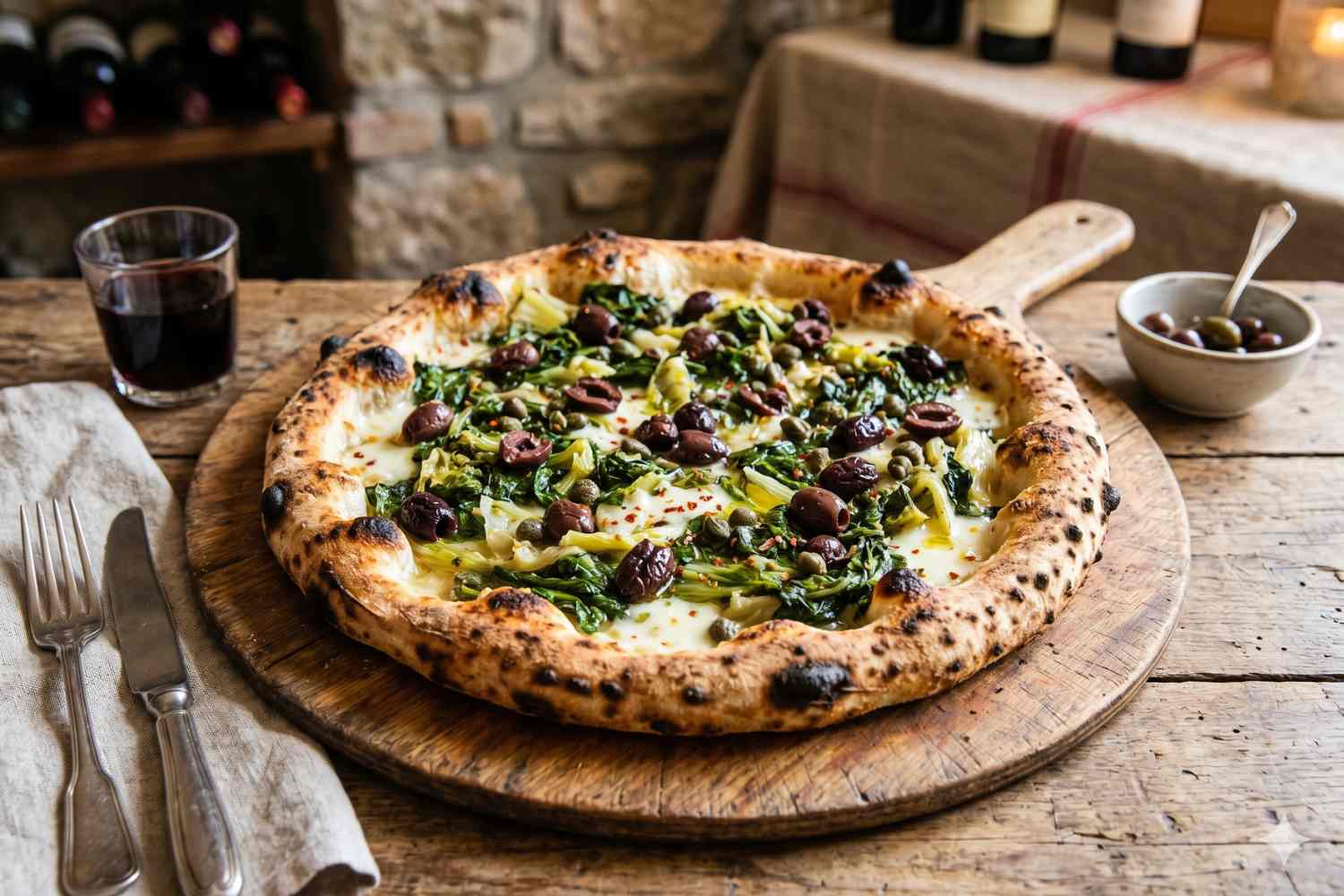 pizza con escarola