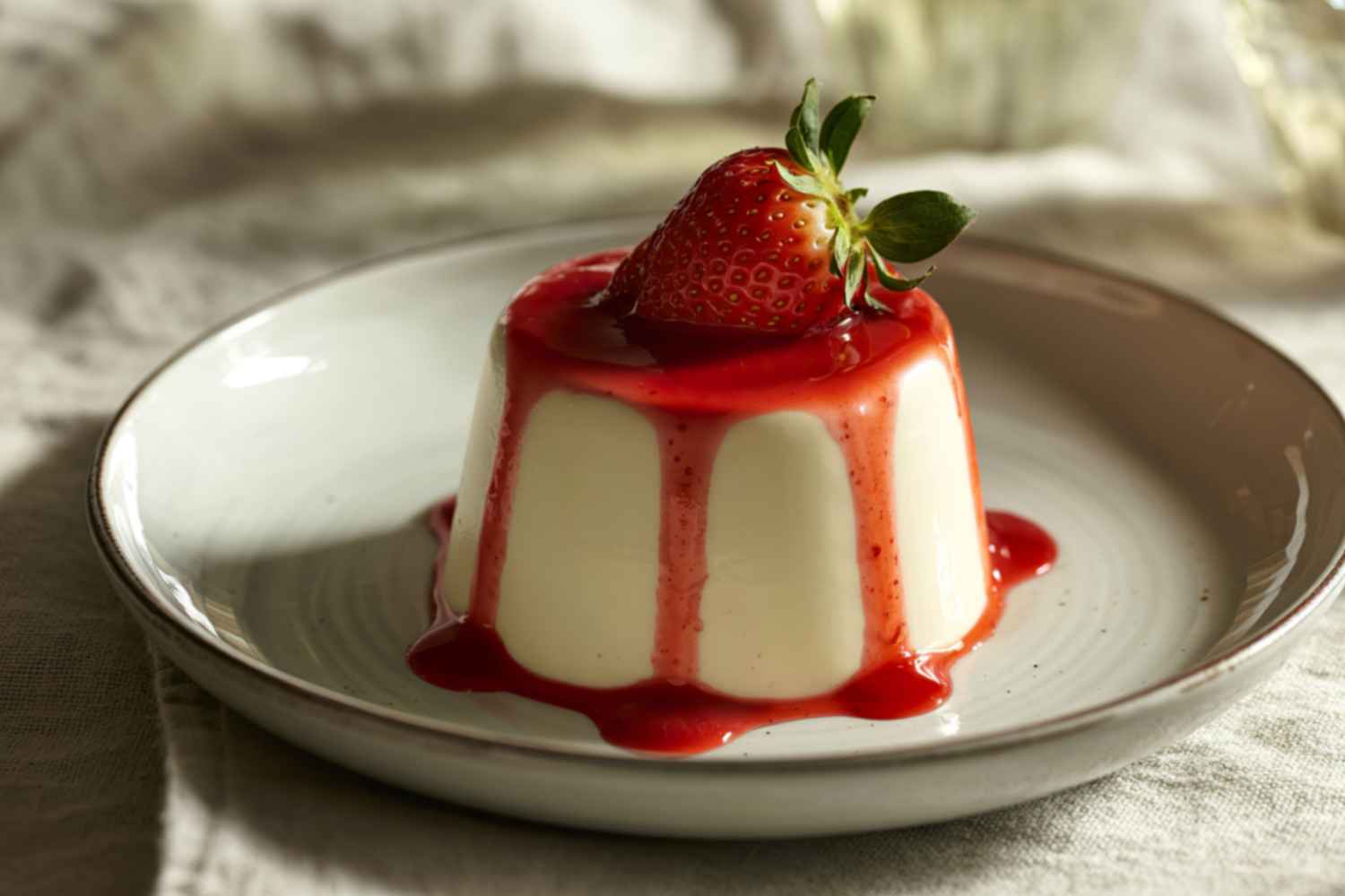 Panna cotta de fresa