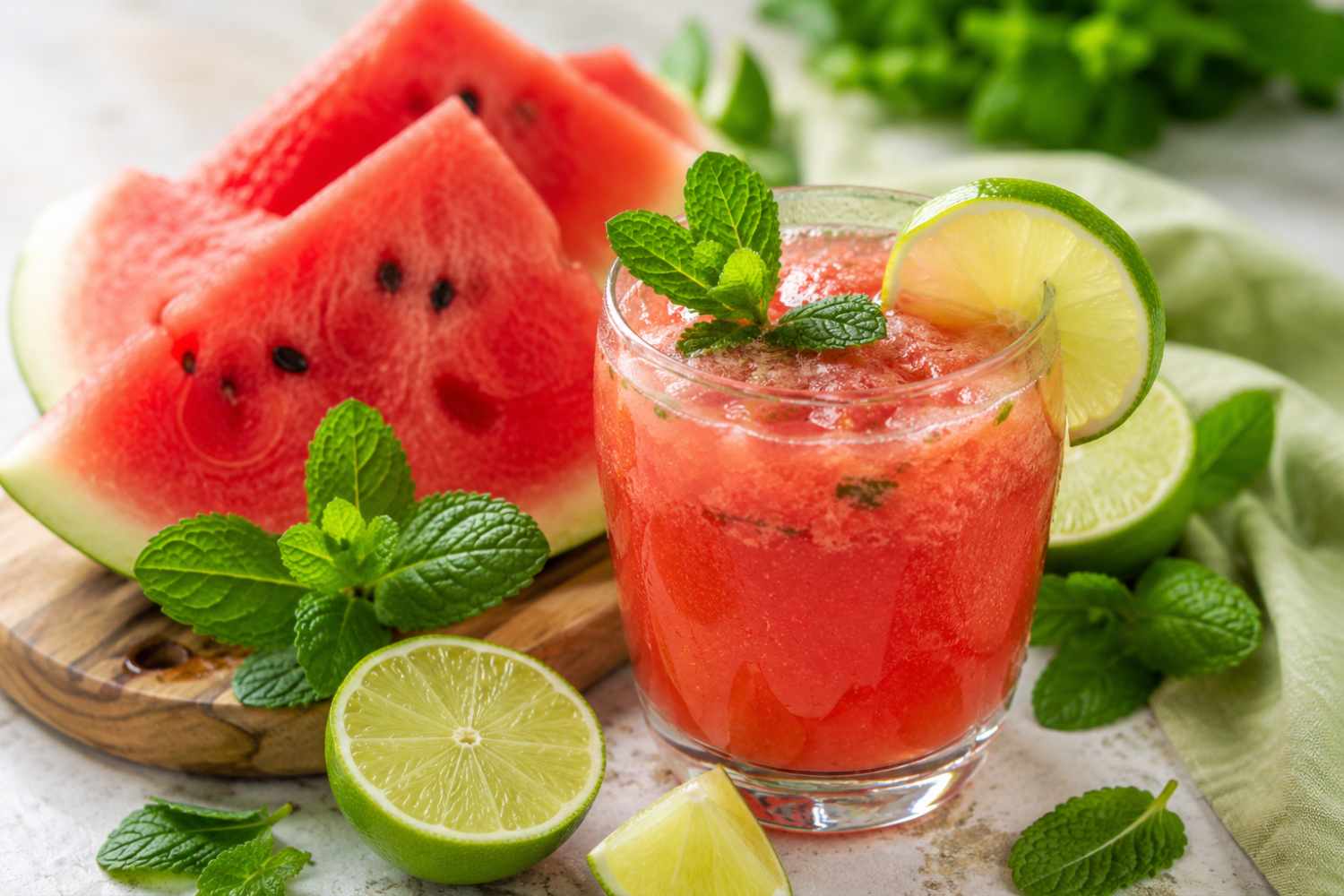 anguria, menta e lime
