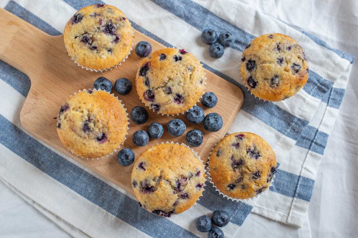 muffins de arándanos