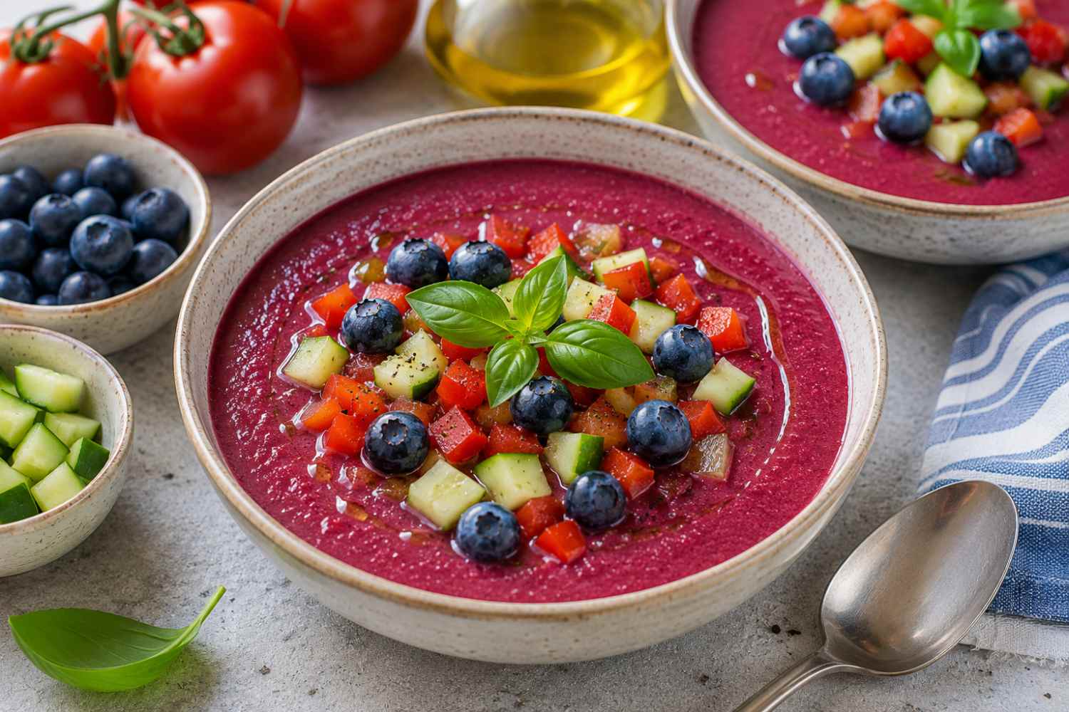 gazpacho de arándanos
