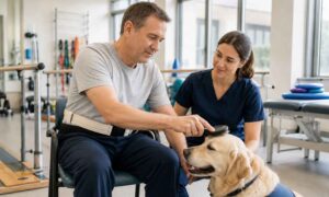 Después de un derrame cerebral, los perros se convierten en valiosos aliados para los pacientes en rehabilitación