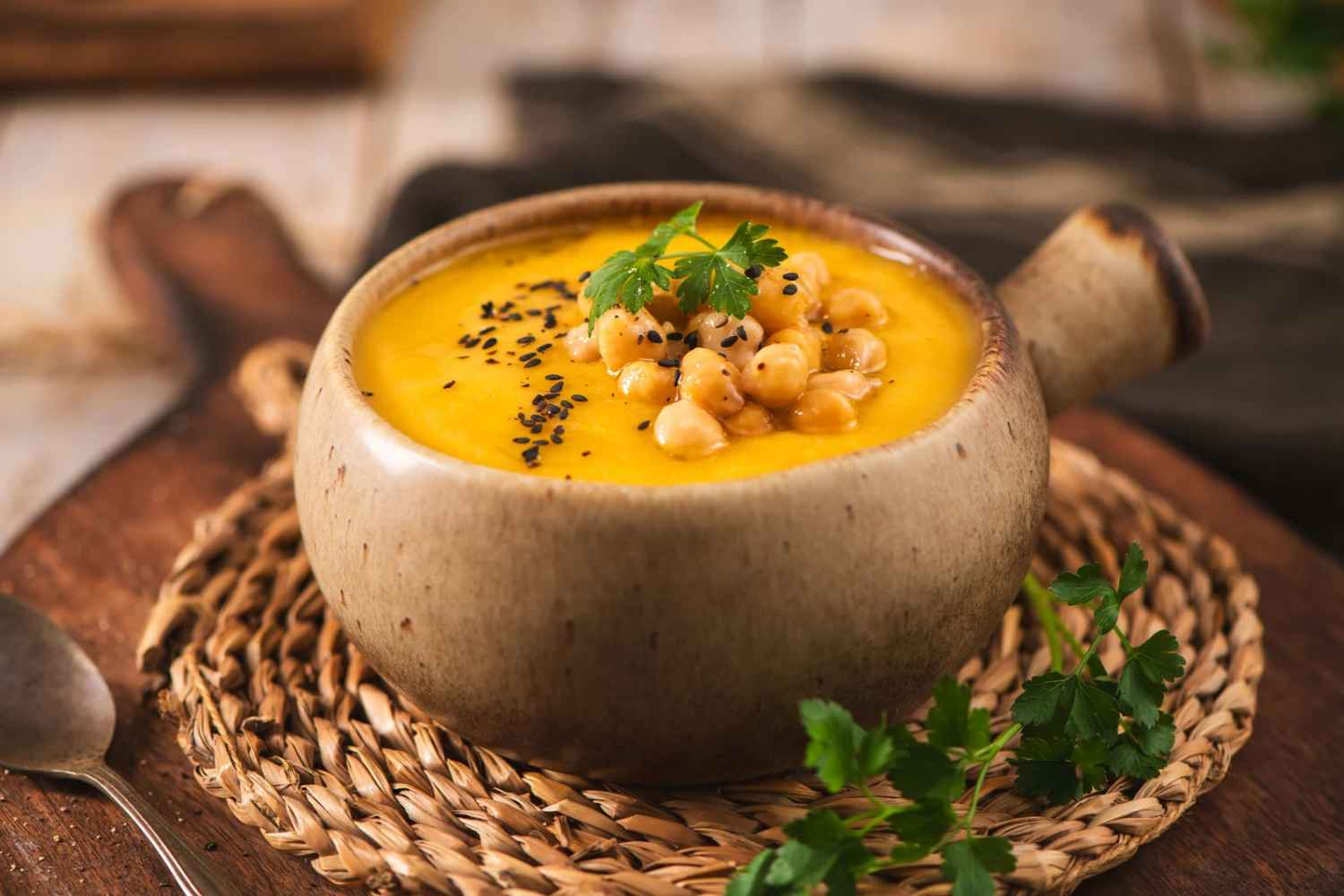Esta sopa de castañas, garbanzos y calabaza es el plato de otoño que querrás volver a preparar durante todo octubre.