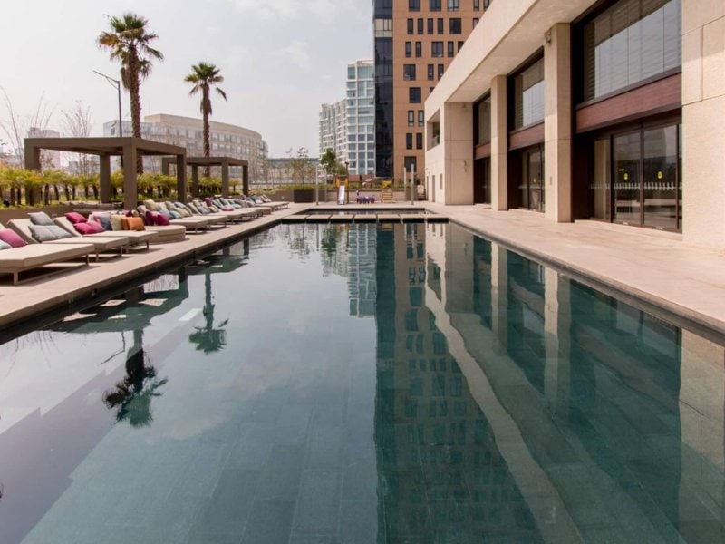 Piscina en la azotea del apartamento del último piso Airbnb en Polanco, Ciudad de México